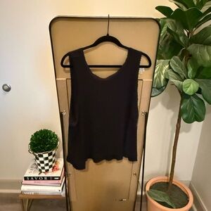 We The Free Black Flowy Tank Top